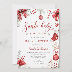 Santa Baby Weihnachts-Baby-Party Einladung