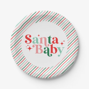 Santa Baby Weihnachts-Baby-Party Pappteller