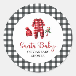 Santa Baby Weihnachts-Baby-Party Runder Aufkleber