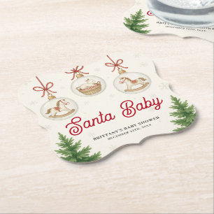 Santa Baby Weihnachts-Baby-Party Untersetzer
