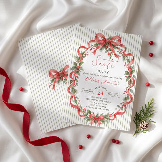 Santa Baby Weihnachts-Baby-Shower-Einladung Einladung