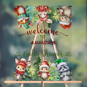 Santa Baby Weihnachts-Baby-Shower-Willkommen Acrylschild