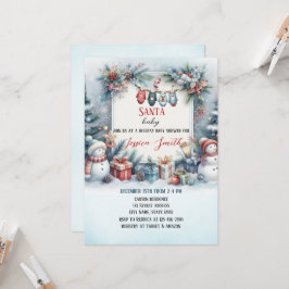 Santa Baby Weihnachts Winter Baby Dusche Einladung