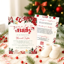 Santa Baby Weihnachts Winter Baby Dusche Einladung