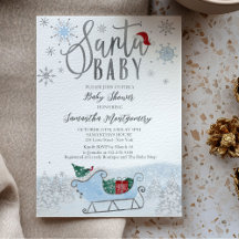 Santa Baby Weihnachts Winter Baby Dusche
