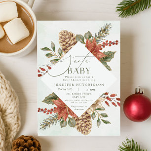 Santa Baby Weihnachts Winter Baby Dusche Einladung