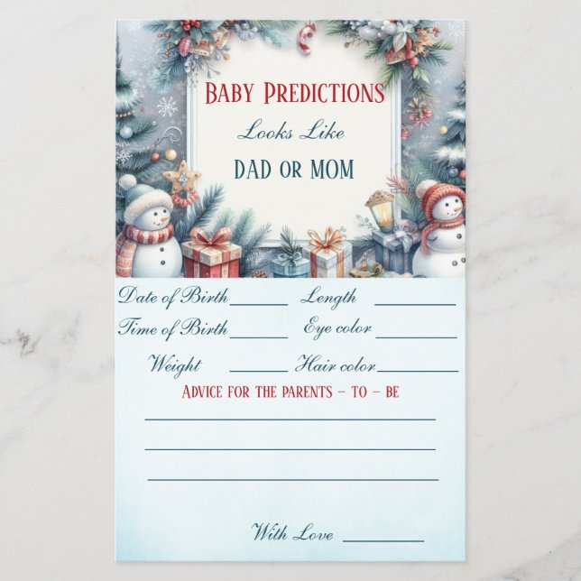 Santa Baby Weihnachts Winter Baby Dusche Flyer (Vorne)
