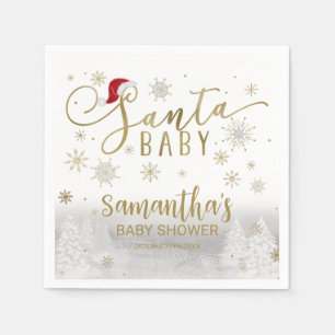 Santa Baby Weihnachts Winter Baby Dusche Serviette