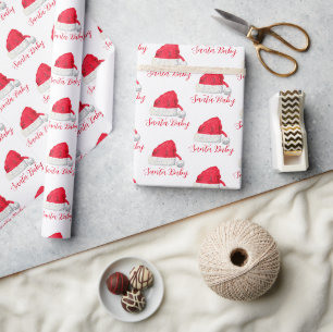 Santa Baby Weihnachts Winter Red Baby Dusche Geschenkpapier