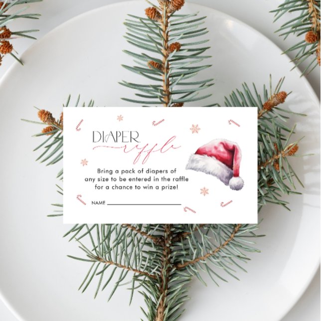 Santa Baby WeihnachtsBaby Duschdusche Windeln Raff Begleitkarte (Von Creator hochgeladen)