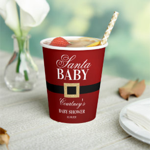 Santa Baby Weihnachtsdusche Pappbecher