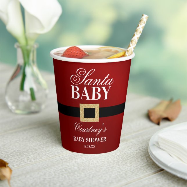 Santa Baby | Weihnachtsdusche Pappbecher (In Situ)