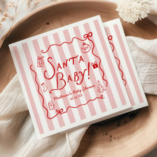 Santa Baby! Whimsical Weihnachten Baby Shower Serviette
