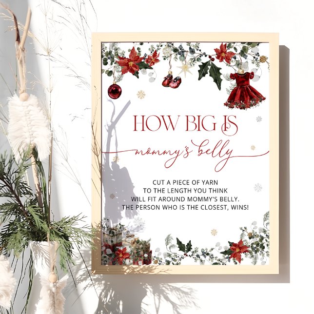 Santa Baby Wie groß ist Mama's Bauch Poster (Von Creator hochgeladen)