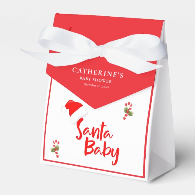 Santa Baby Winter Baby Dusche Geschenkschachtel (Vorderseite)