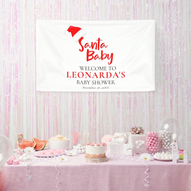 Santa Baby Winter Baby Dusche Willkommen Banner (Party)