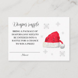 Santa Baby Winter Red Diaper Raffle Baby Dusche Begleitkarte