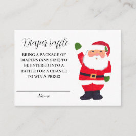 Santa Baby Winter Red Diaper Raffle Baby Dusche Begleitkarte