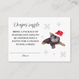 Santa Baby Winter Red Diaper Raffle Baby Dusche Begleitkarte