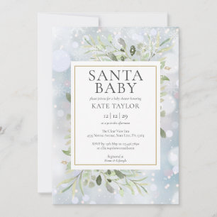 Santa Baby Winter Snow Baby Dusche Invi Einladung