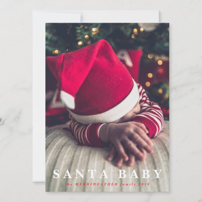 Santa-Babyreisekarte Feiertagskarte (Vorderseite)