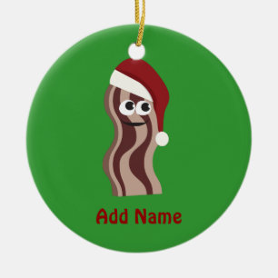 Santa Bacon Keramik Ornament