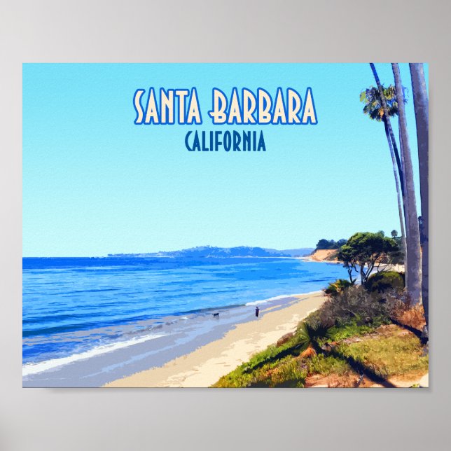 Santa Barbara California Butterfly Beach Montecito Poster (Vorne)