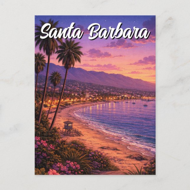 Santa Barbara California Postkarte (Vorderseite)
