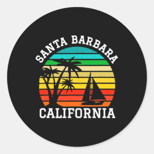 Santa Barbara California Shirts Matching Family Va Runder Aufkleber