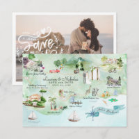 Santa Barbara | Carte d'itinéraire de mariage de d