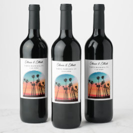 Santa Barbara Gastgeschenk Hochzeit Personalisiert Weinetikett