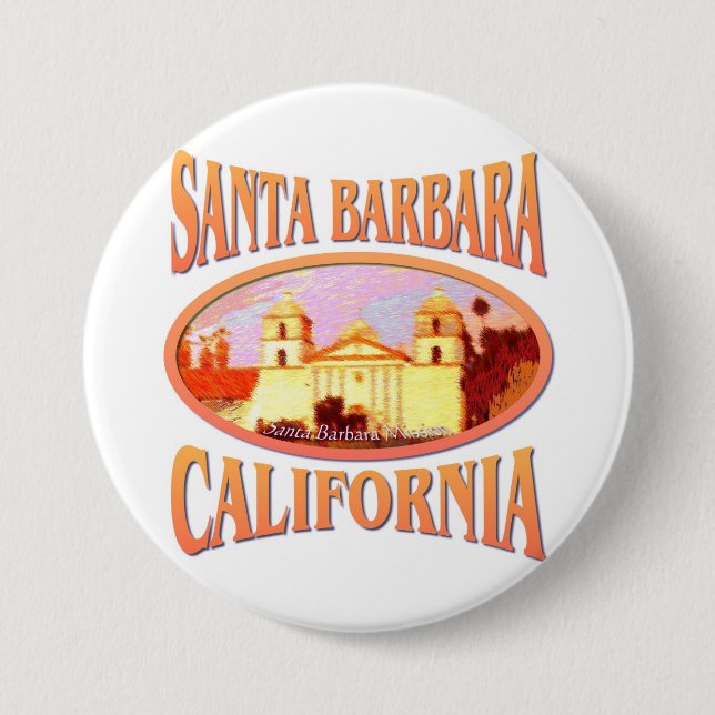 Santa Barbara Kalifornien Button (Vorderseite)
