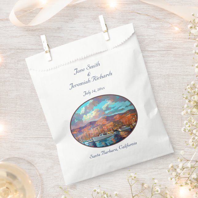 Santa Barbara, Kalifornien Geschenktütchen (Ausgeschnitten)