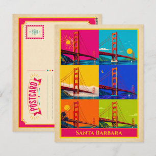 Santa Barbara Kalifornien Golden Gate Bridge Postkarte