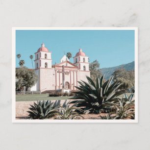 Santa Barbara Mission Kalifornien Retro Postkarte
