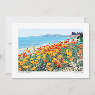 Santa Barbara Poppies Feiertagskarte