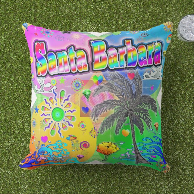 Santa Barbara Quadro Seasons Tasse Kissen (Gras)