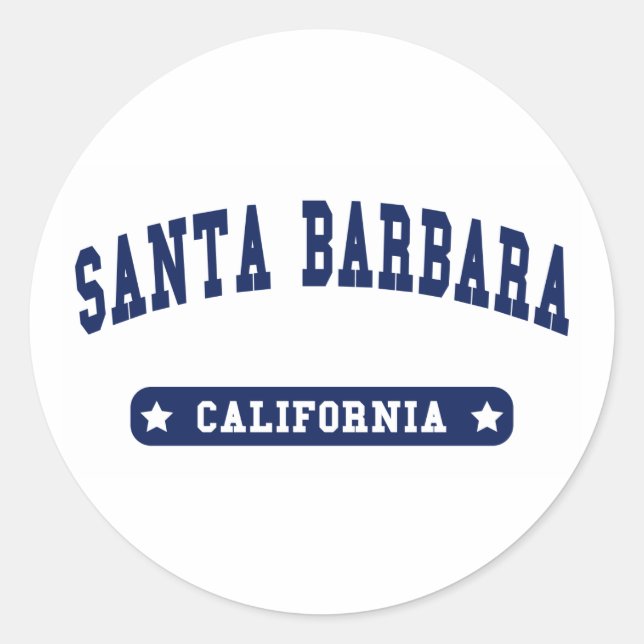 Santa Barbara Uni Runder Aufkleber (Vorderseite)