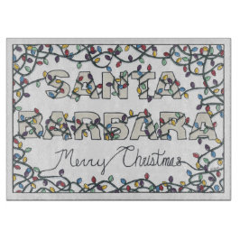 Santa Barbara Weihnachtsbeleuchtung Schneidebrett