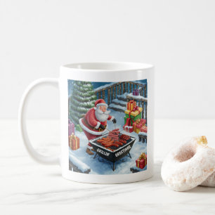 Santa Barbecue Weihnachten Kaffeetasse
