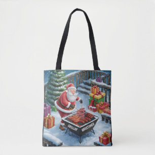 Santa Barbecue Weihnachten Tasche