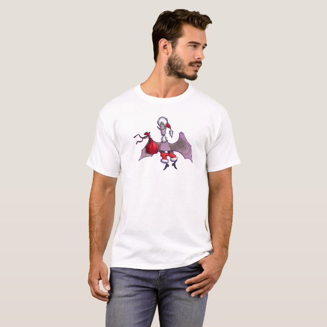 Santa Bat Männer Weißer T - Shirt (Vorne ganz)