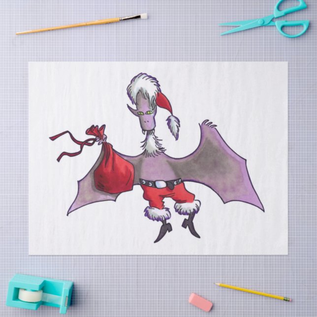 Santa Bat Weißpapier groß Seidenpapier (Basteln)