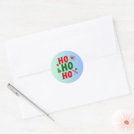 Santa & Baum-Magie – Weihnachts-Sticker & Einladun Runder Aufkleber