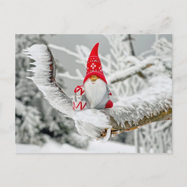 Santa-Baum-Postkarte Postkarte (Vorderseite)