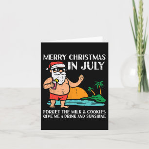 Santa Beach frohe Weihnachten im Juli vergessen Mi Karte