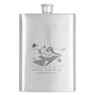 Santa Beach Time rostfreie Stahlflasche Flachmann