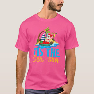 Santa Beach Urlaub Das Meer Sonne Weihnachten im J T-Shirt