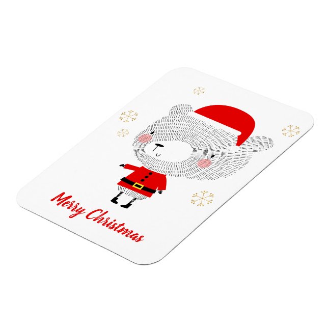 Santa Bear Doodles Magnet (Linke Seite)