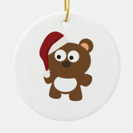 Santa Bear Keramikornament